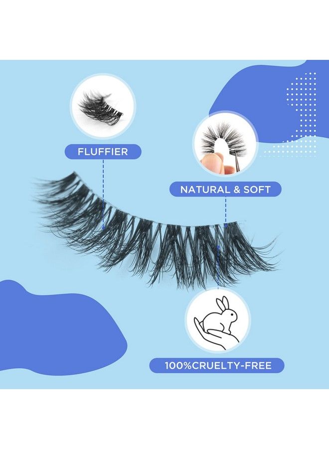 BEPHOLAN Eyelashes Natural Look False Lashes Bepholan Fake Eyelashes 5D Super Fluffy False Eyelashes Clear Band Wispy Lashes 3Pack Faux Mink Lashesxmz92 - Image 5