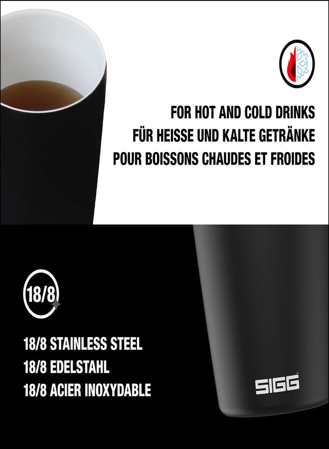 SIGG - Neso Pure Cream Coffee Travel Mug - With Tritan Lid - Dishwasher Safe - Lightweight - BPA Free - 18/8 Stainless Steel - Black - 10 Oz - Image 4