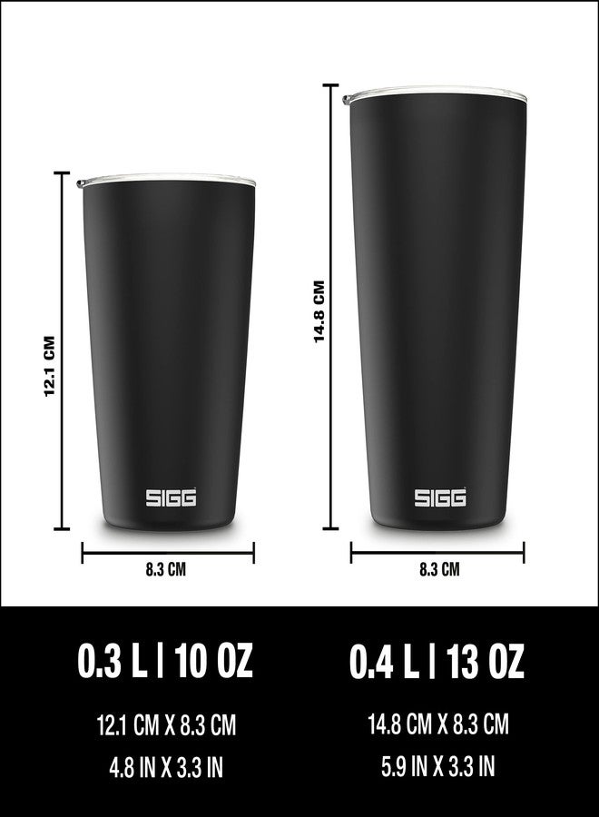 SIGG - Neso Pure Cream Coffee Travel Mug - With Tritan Lid - Dishwasher Safe - Lightweight - BPA Free - 18/8 Stainless Steel - Black - 10 Oz - Image 5