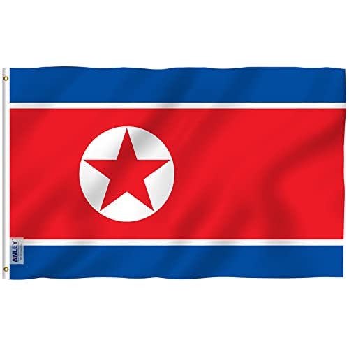 ANLEY Fly Breeze 3x5 Foot DPRK Flag Vivid Color and Fade proof Canvas Header and Double Stitched N Korean National Flags Polyester with Brass Grommets 3 X 5 Ft - Image 1