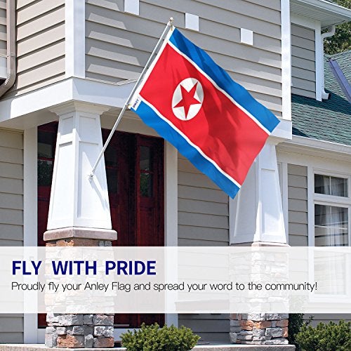 ANLEY Fly Breeze 3x5 Foot DPRK Flag Vivid Color and Fade proof Canvas Header and Double Stitched N Korean National Flags Polyester with Brass Grommets 3 X 5 Ft - Image 3