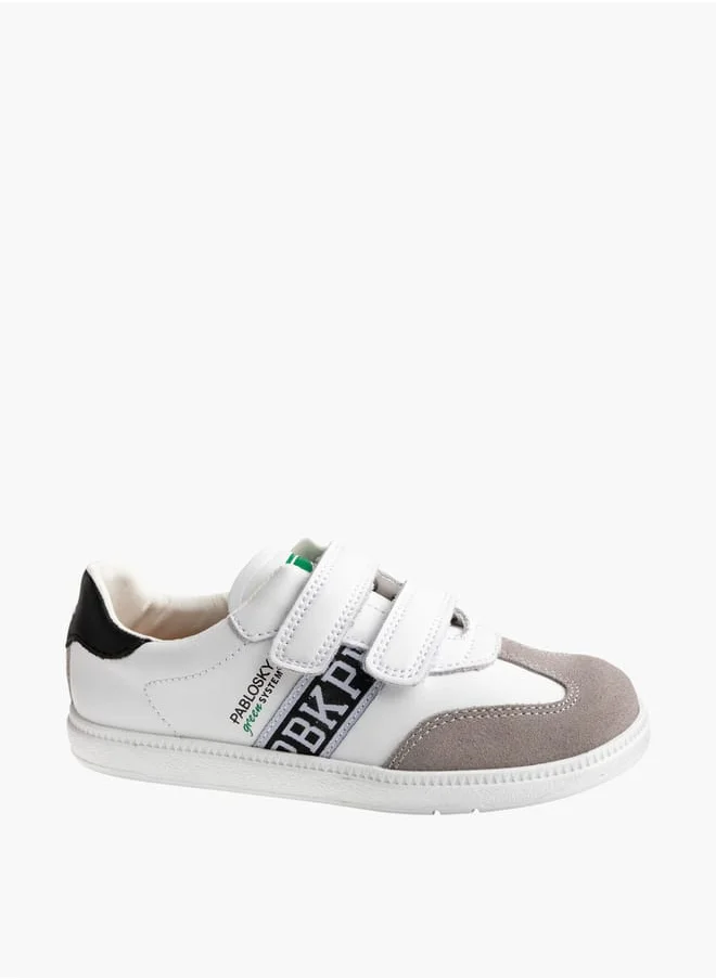 بابلوسكي Boys Textured Shoes With Hook & Loop Closure