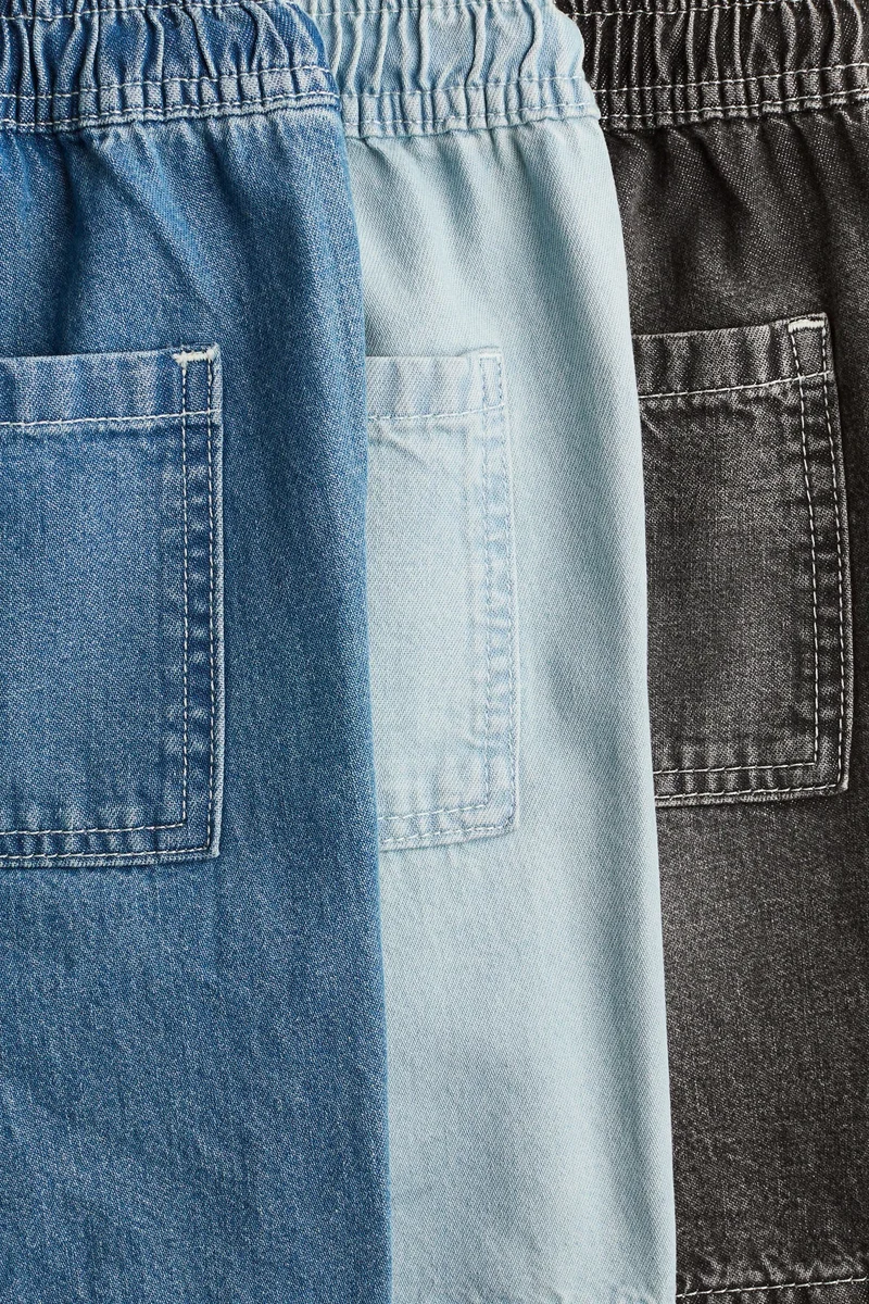 H&M 3-pack denim shorts