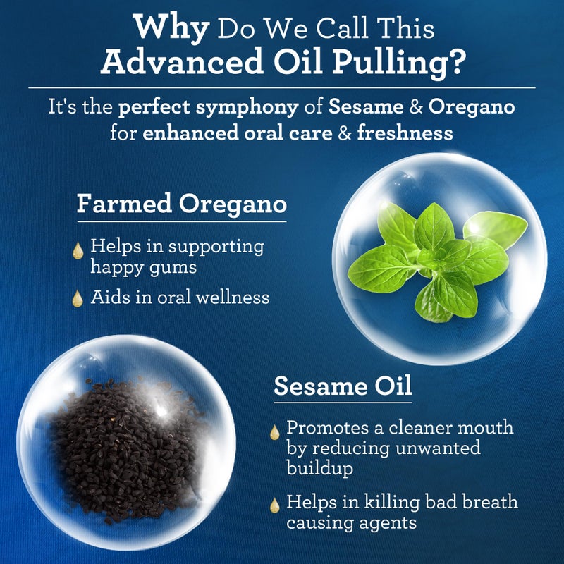 GuruNanda Advanced Oil Pulling with Tongue Scraper - Natural Alcohol-Free Mouthwash with Coconut Oil, Vitamins D & E for Healthy Teeth & Gums(8 Fl Oz) - Image 3