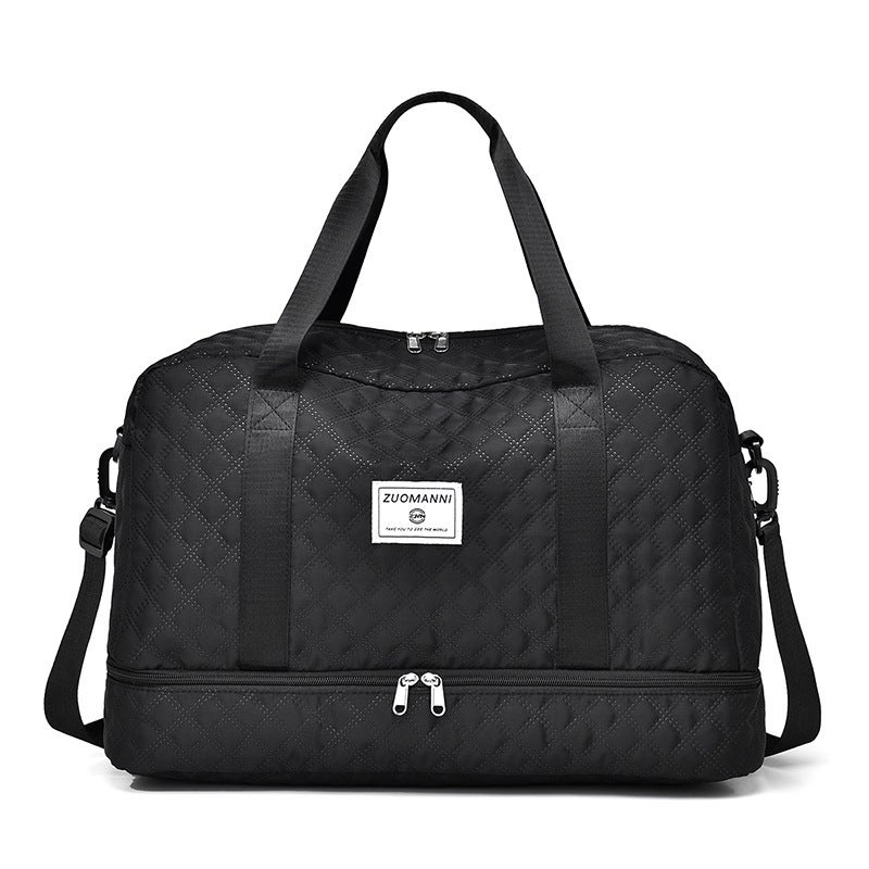 Generic Wholesale Gym Bag Independent Shoe Warehouse Short-distance Travel Bag Womens Portable Travel Large Capacity Fashionable Casual Luggage Bag Black 