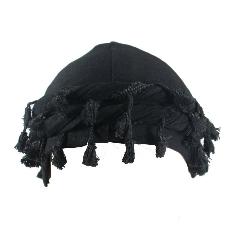 New Arrival Raw Edge Hood Men'S Hip-Hop Distinctive Pullover Hat High Quality Satin Inner Twisted Cap - Image 1