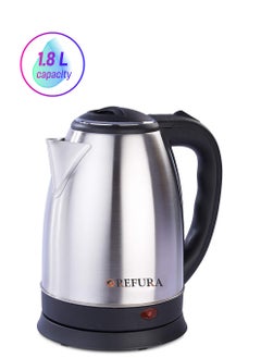 1.8 L Cordless Electric Kettle 1500W RE-11601 - Stainless Steel Kettle w/ Spray Coating, 360-degree Swivel Base, Auto Shutdown, Power On/Off Indicator Light RE-11601