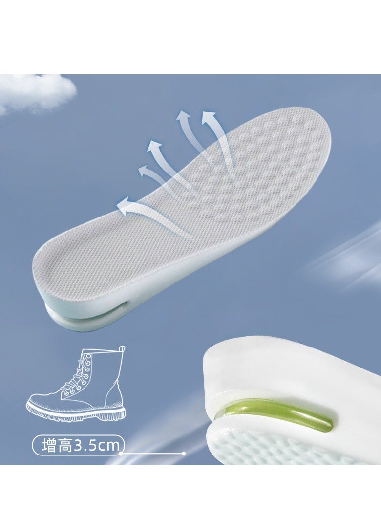 Removable Air Cushion Insoles for Men and Women Are Designed For Comfort And Style Size: Light Grey 3.5cm - Image 1
