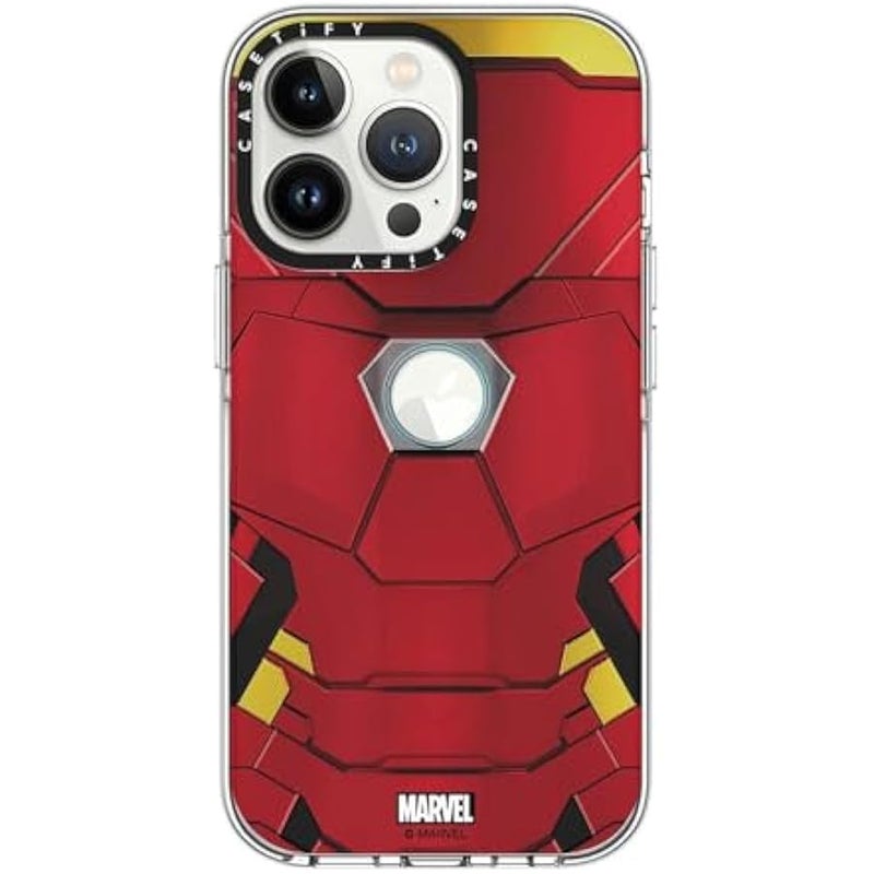 Casetify Clear iPhone 13 Pro Case 【Iron Man Co-Lab/Not Yellowing / 6.6ft Drop Protection/Compatible with Magsafe】 - Iron Man Suit - Clear - Image 1