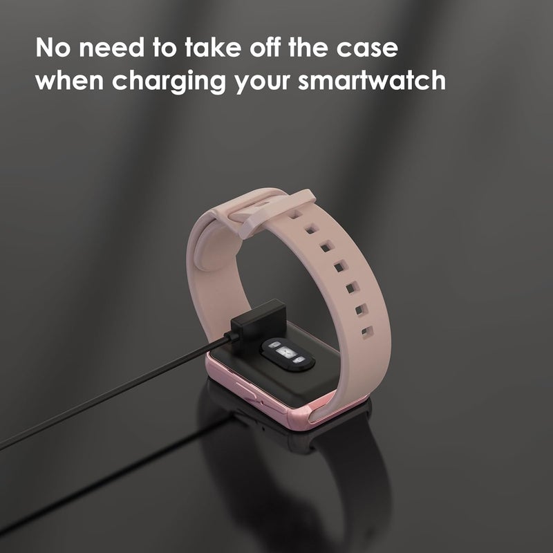 Simpeak حافظة واقية للشاشة ناعمة من سيمبيك 5 عبوات متوافقة مع ساعة سامسونج جالاكسي فيت 3، حماية كاملة، وردي فاتح/شفاف/فضي/أسود/ذهبي وردي - Image 4