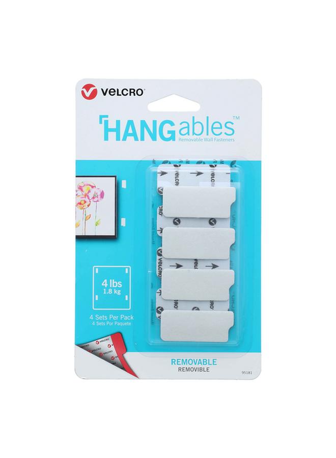 Velcro 4 lbs Hangables Removable Wall Fastener Set Pack of 4 - Image 1