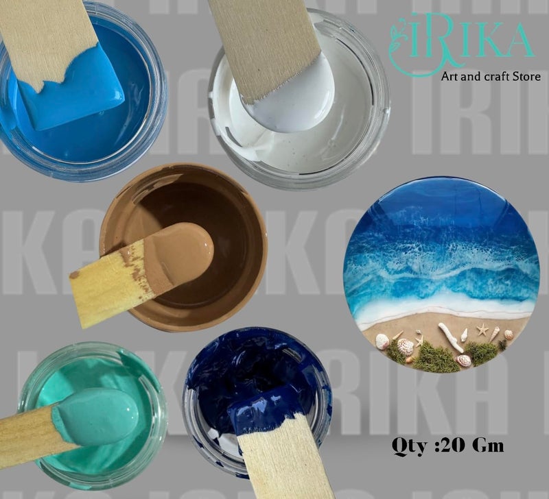 IRIKA Oceans Theam Opaque Paste Pigment For Resin Art (Qty :20 Grams Each) resin art and craft/opaque pigment/ocean theam pigment - Image 2