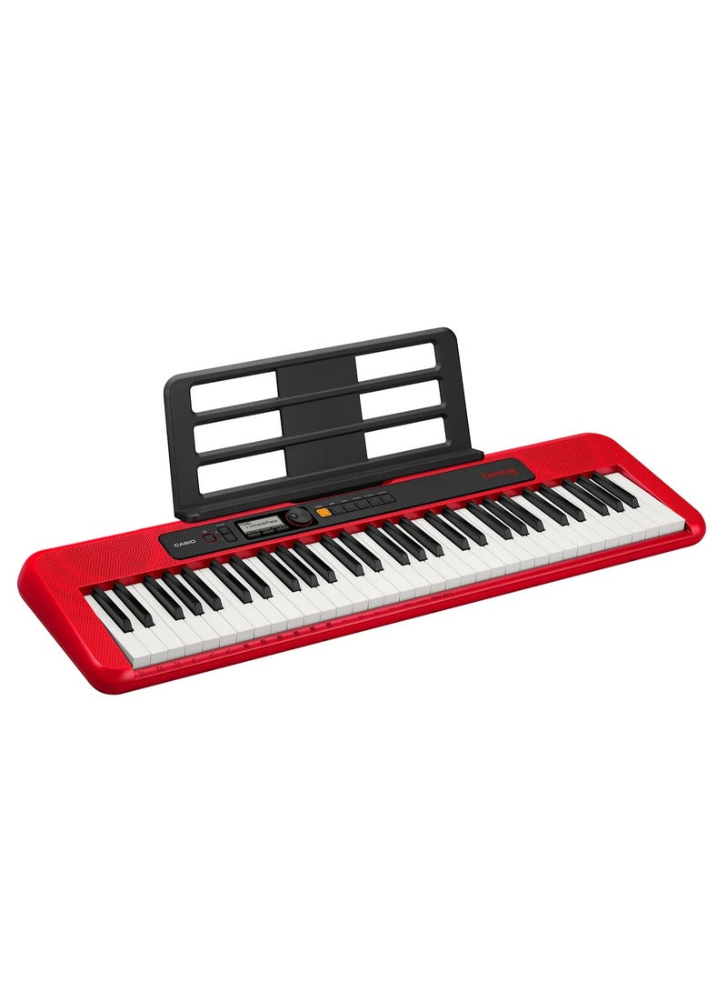 Casio Casiotone Keyboards, Red Color, Beginner, 400 Tones 77 Rhythms 61 keys CT-S200RDC2 - Image 2