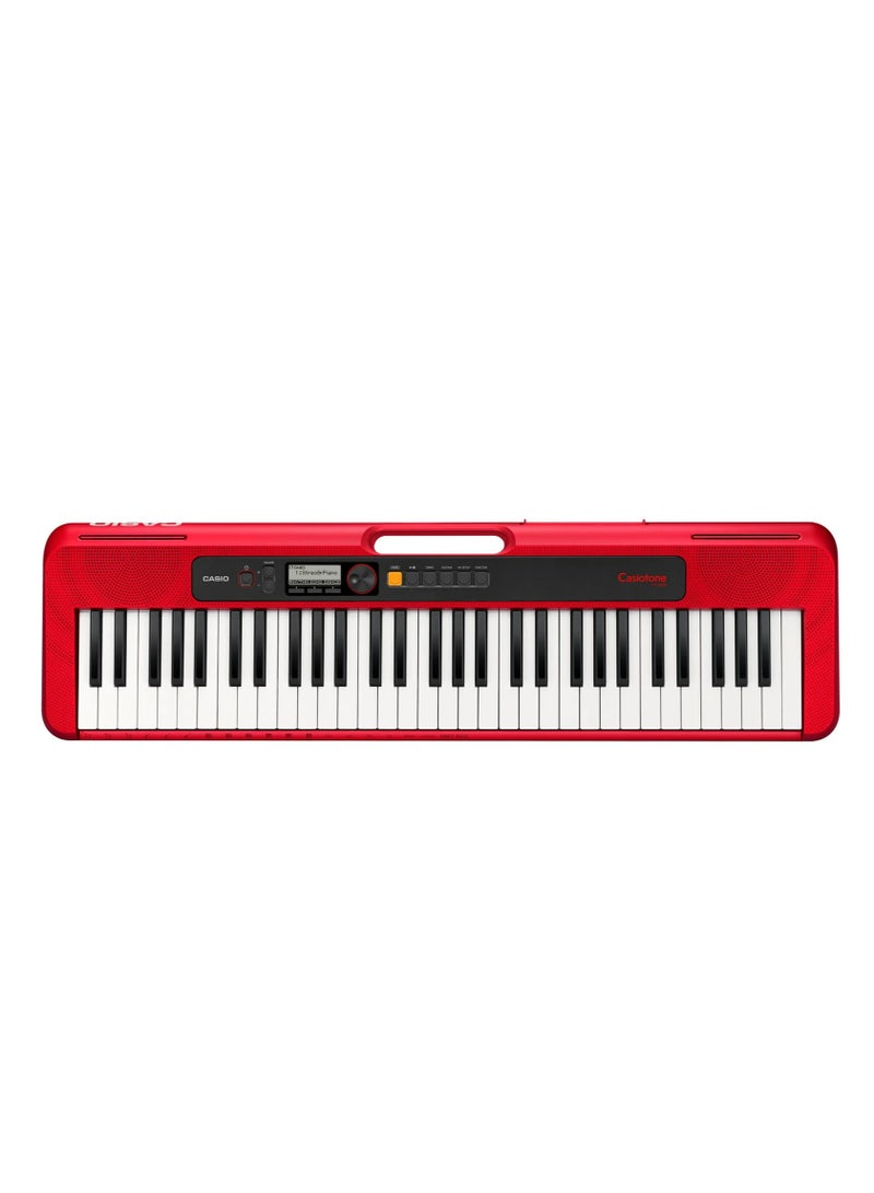 Casio Casiotone Keyboards, Red Color, Beginner, 400 Tones 77 Rhythms 61 keys CT-S200RDC2 - Image 1