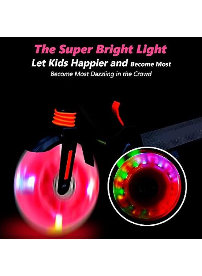 Scooter Replacement Wheels, LED Flash Wheel 80MM, Mini Maxi Micro Scooter Skate Wheels Flashing Roller Lights Back Rear ABEC-7 80MM for Kids  Teens Indoor Outdoor Skating Pink (1pc) - Image 3