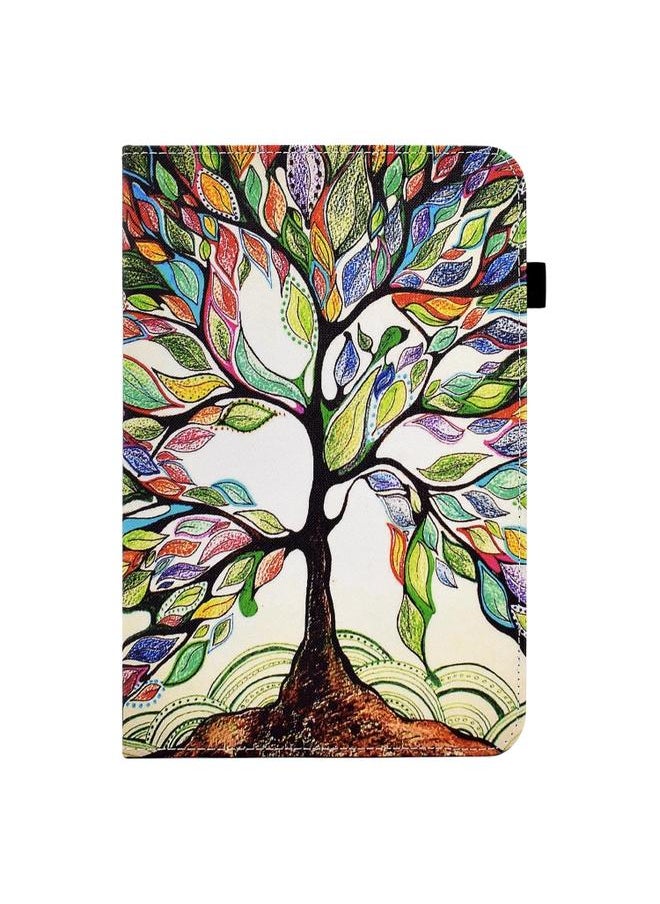 Generic - Samsung Galaxy Tab S7 S8 Colored Drawing Stitching Elastic Band Leather Smart Tablet Case Life Tree - Image 1