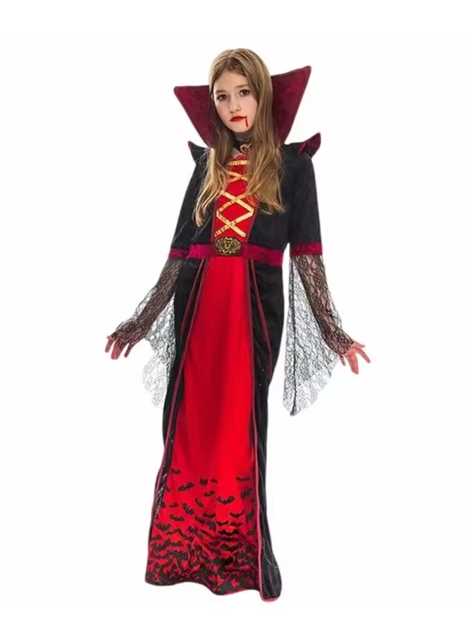 JCB CHIC Halloween Cosplay Costume Dresses,Girls Disguise Party Uniforms Horror Vampire Play Costume Halloween  Costumes Stage Performance Costumes Clothes(XL) - Image 1