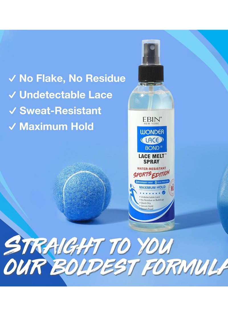 EBIN NEW YORK EBIN NEW YORK Wonder Bond Melt Spray Sports Edition 8oz/250ml | Rosemary Mint Infused | Maximum Hold, No Residue | Long-Lasting, Water-Resistant, Protects Edges | Undetectable Look  - Image 4