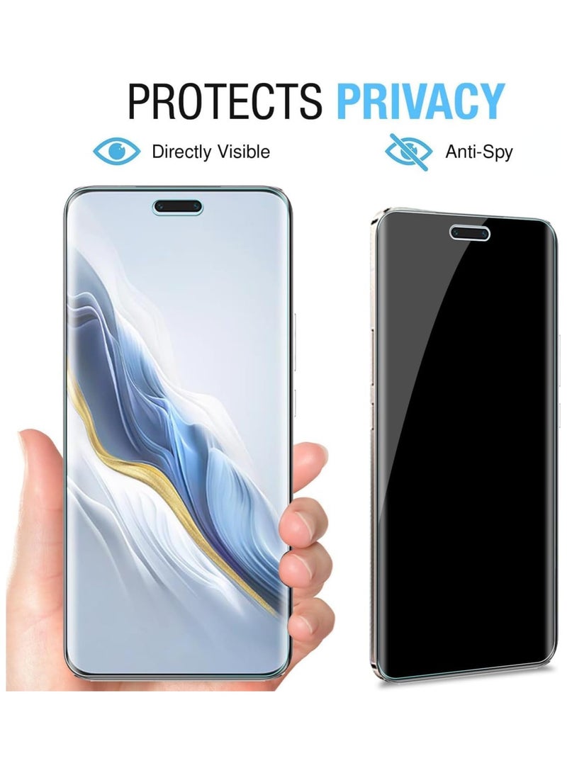 عام 【2 حزمة】 الشرف ماجيك 6 برو الخصوصية واقي للشاشة ، مكافحة التجسس مرنة الخصوصية واقي للشاشة المضادة للخدش فقاعة الحرة - Image 2