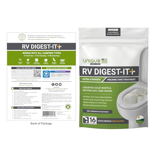 Unique RV Digest-It+ Extra-Strength Black Tank Treatment Pod - Liquifies Waste and All Brands of Toilet Paper - Eliminates Odors at the Source (16 Pods) - Image 2