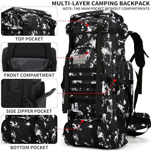 W WINTMING Hiking Backpack for Men 70L/100L Camping Backpack Military Rucksack Molle 3 Days Assault Pack for Climbing - Image 3