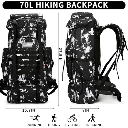 W WINTMING Hiking Backpack for Men 70L/100L Camping Backpack Military Rucksack Molle 3 Days Assault Pack for Climbing - Image 2