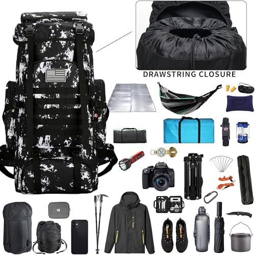 W WINTMING Hiking Backpack for Men 70L/100L Camping Backpack Military Rucksack Molle 3 Days Assault Pack for Climbing - Image 4