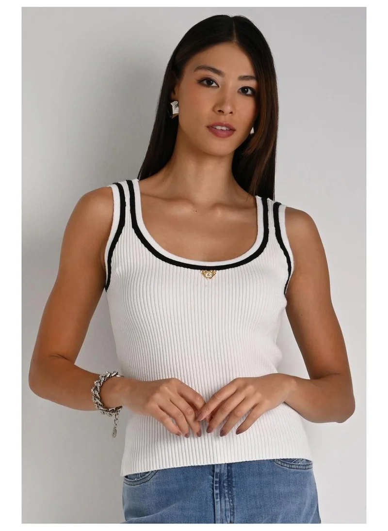 Carmen Steffens  White Metal Tank Top for Women | Best Price UAE