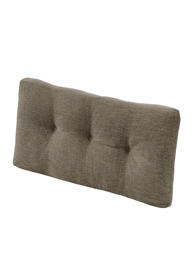 downluxe Indoor Bench Cushion for Indoor Furniture, Non-Slip Tufted Overstuffed Textured Foam Bench Seat Cushion, 36" X 14" X 4", Khaki, 1 Pack - Image 1