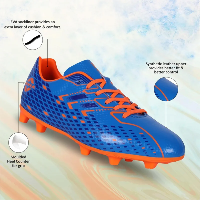 نيفيا React Football Shoes for Men - Blue