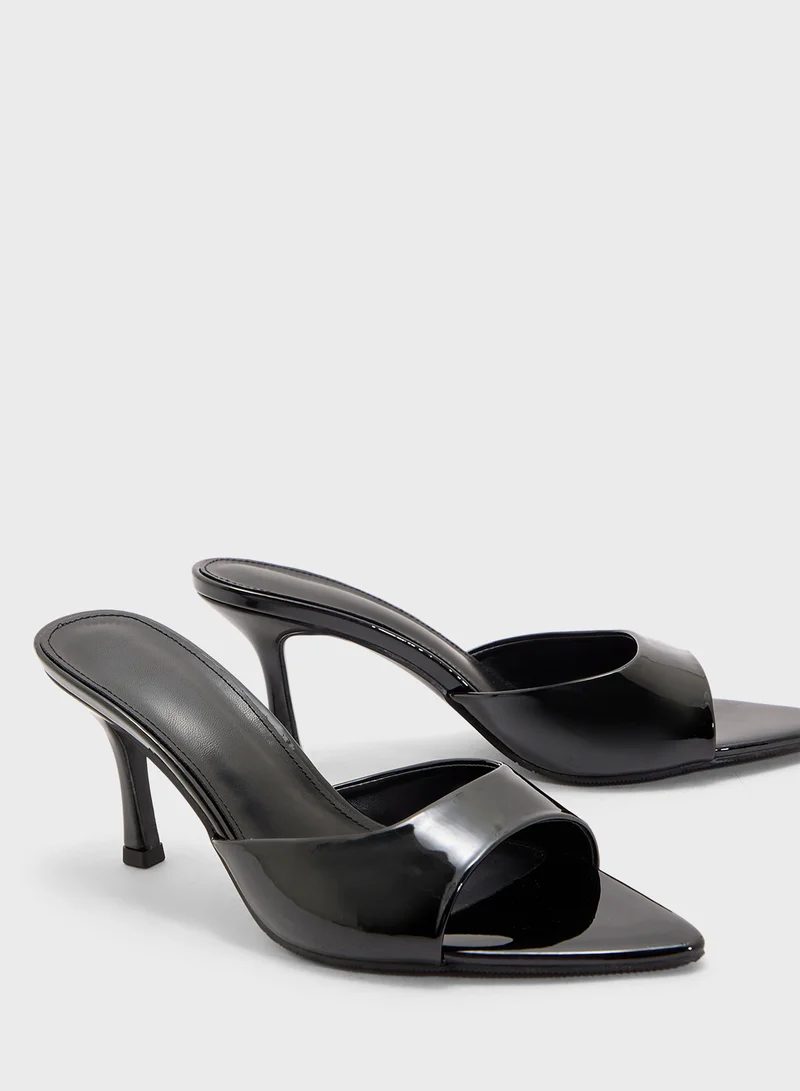 Ginger Pointed Toe Heeled Mule