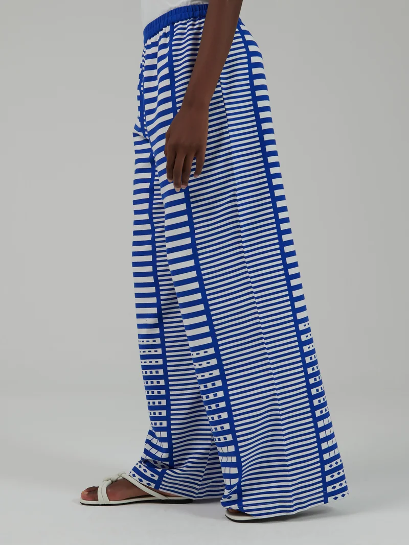 leem Striped Printed Trousers