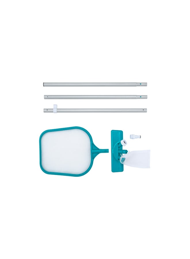 Bestway AquaClear Pool Maintenance Kit, 80 in (2.03 m) Cleaning Kit with Skimmer Net, Vacuum Head & Lightweight Aluminum Pole for Above Ground Swimming Pools - Image 3