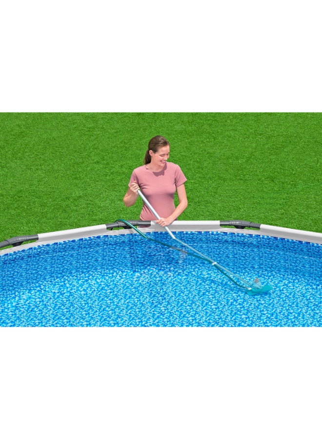 Bestway AquaClear Pool Maintenance Kit, 80 in (2.03 m) Cleaning Kit with Skimmer Net, Vacuum Head & Lightweight Aluminum Pole for Above Ground Swimming Pools - Image 4