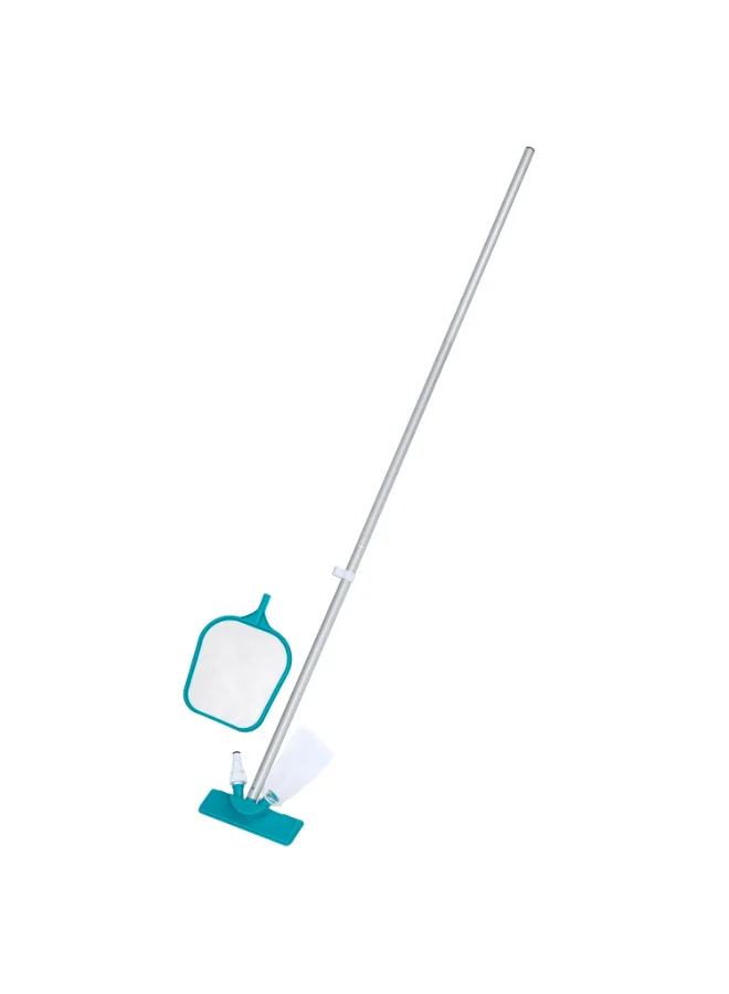 بست واي Bestway AquaClear Pool Maintenance Kit, 80 in (2.03 m) Cleaning Kit with Skimmer Net, Vacuum Head & Lightweight Aluminum Pole for Above Ground Swimming Pools