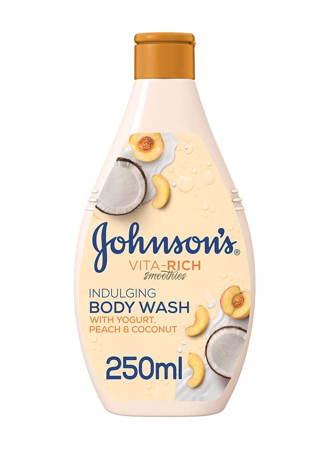Johnson's Body Wash - Vita-Rich, Smoothies, Indulging, Yogurt, Peach & Coconut, 250ml - Image 1