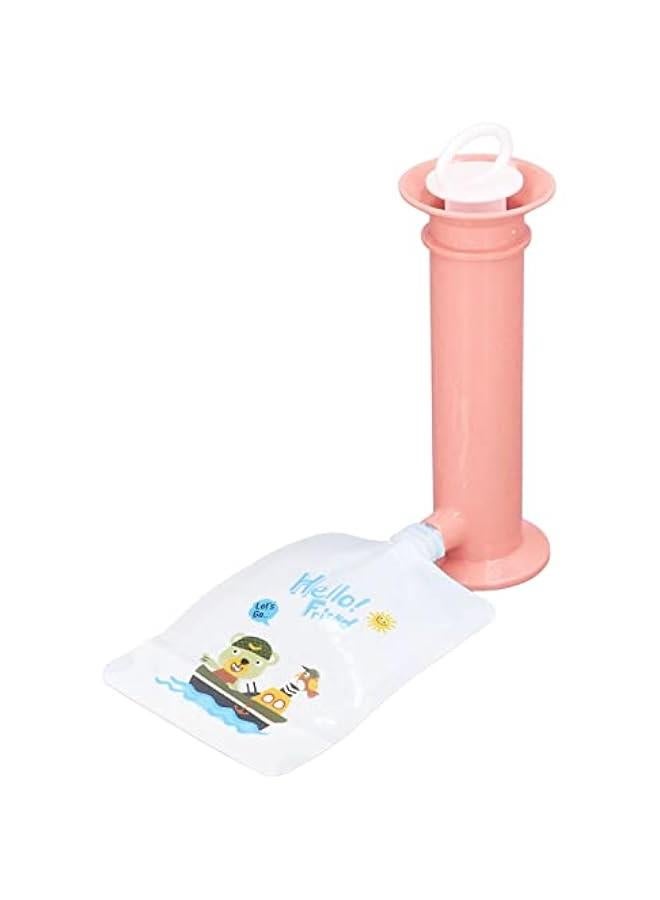 Baby Food Maker, 7pcs Set Baby Food Pouch Maker, Reusable Pure Color Pouches Toddler Fruit Squeeze Puree Filler for Homemade Semi Solid Food for Infant Complementary Food ()  - Image 1