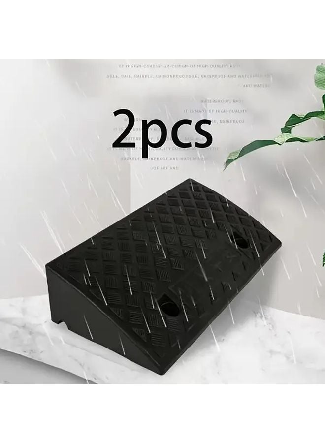 Two Piece Set Heavy Duty Non Slip Step Pad Grip Surface Ramp Cushion Threshold Mat - Image 1