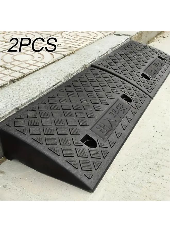 Two Piece Set Heavy Duty Non Slip Step Pad Grip Surface Ramp Cushion Threshold Mat - Image 2