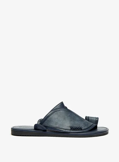 shoexpress Textured Slip On Arabic Sandals Navy