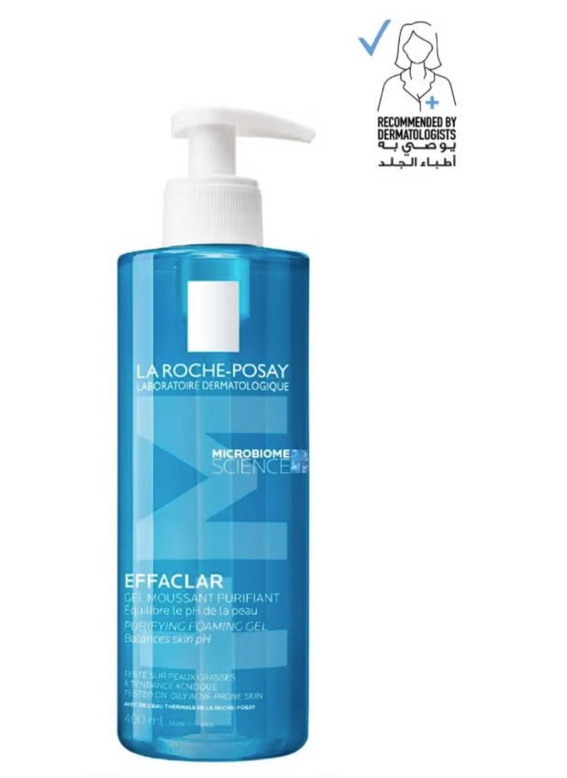 لا روشيل لاروش بوساي Effaclar 400 مل جل منظف رغوي للبشرة الدهنية والمعرضة لحب الشباب  - Image 1