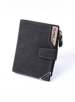 Deabolar Men's wallet mid length credit card clip in dark gray  - Image 1