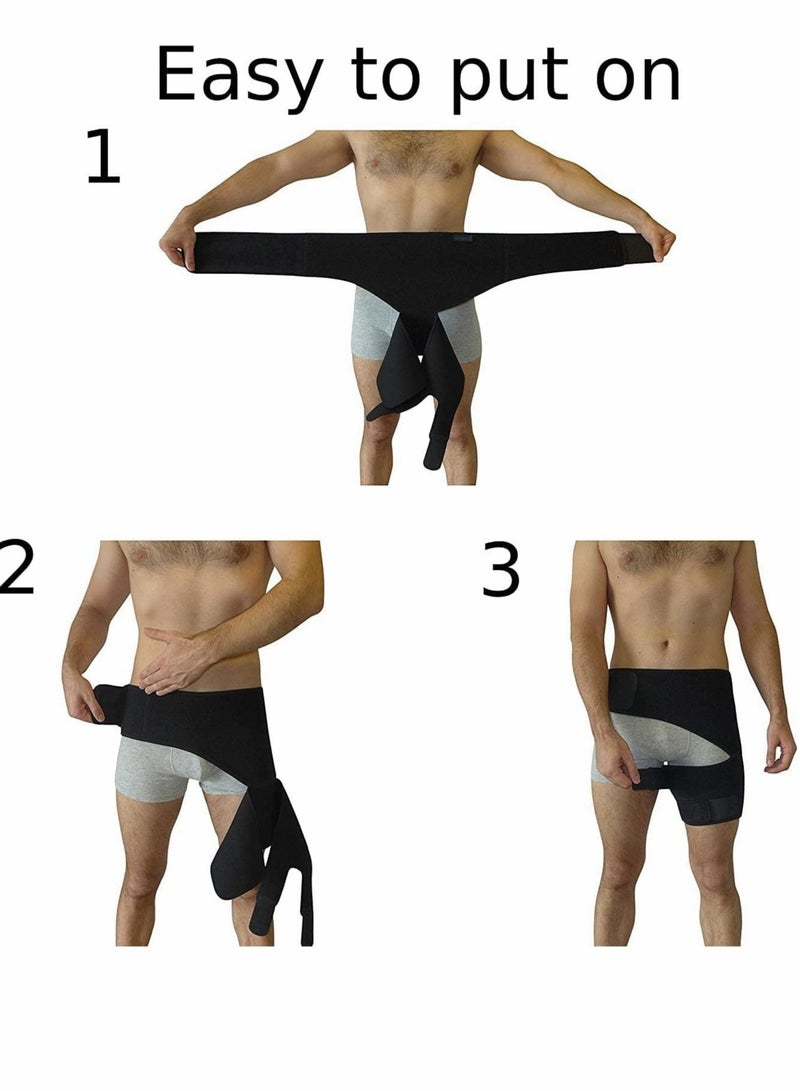 كابتن تيك Hip Brace, Sciatica Pain Relief Brace, Thigh Supports, Thigh Hamstring Compression Support Wrap for Sciatica Pain Relief - Image 4