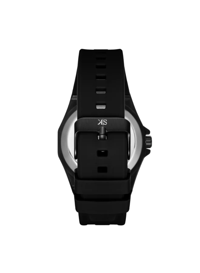 Kenneth Scott  Men's Silicone Automatic Watch K25301-BSBB - 44.3x54 mm  | Best Price UAE