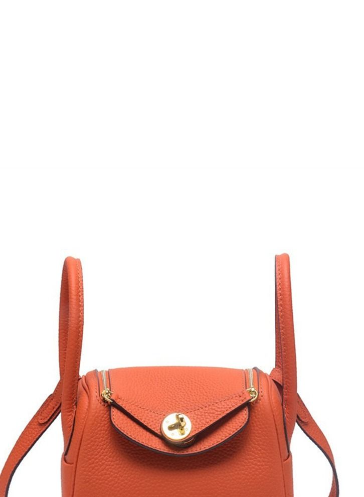 Loquat Leather One-Shoulder Portable Pillow Bag Orange  - Image 2