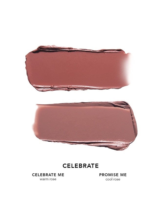 Jouer Blush & Bloom Cheek + Lip Duo - Hydrating Cream Blush Stick for Cheek and Lip Tint - Moisturizing Rose Hip and Squalane Oil Formula, Celebrate - Image 2