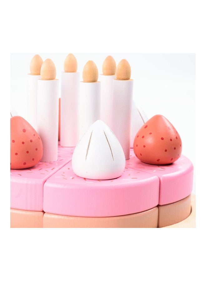 نيبمينينت Stimulated Happy Birthday Fruit Cake Set Kids Pretend Play Toy - Image 5