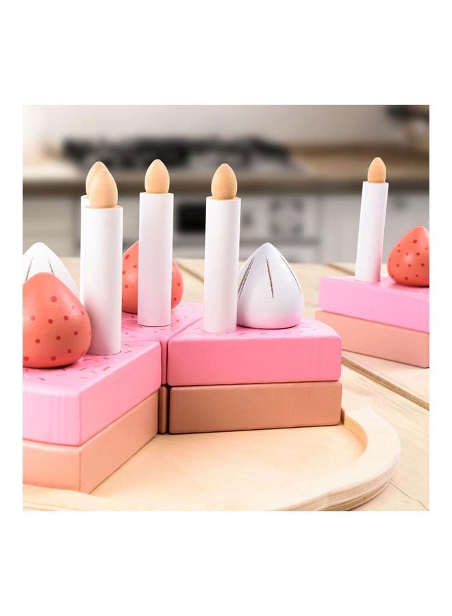 نيبمينينت Stimulated Happy Birthday Fruit Cake Set Kids Pretend Play Toy - Image 3