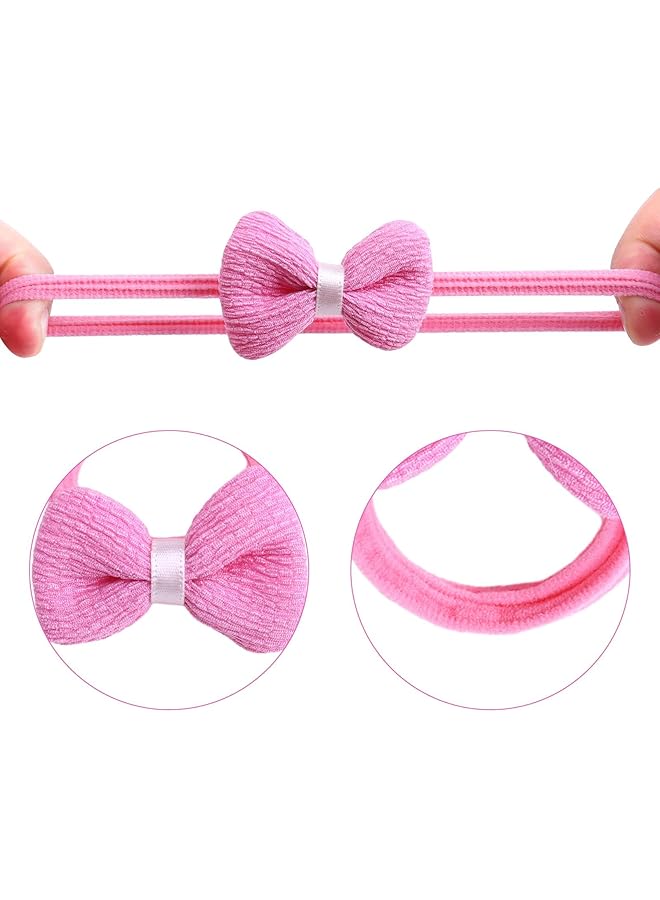 KASTWAVE 24 Pcs Toddler Hair Ties For Girls Baby Hair Tie Cute Flower Elastic Scrunchies Seamless Ponytail Holders Little Girls Hair Accessories For Thick Hair Pink Purple Blue - Image 2
