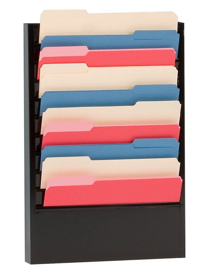 Durham 406-08 Black Cold Rolled Steel 10 Large Pocket Forms Literature Rack, 13-1/4" Width x 26-1/4" Height x 4-1/8" Depth